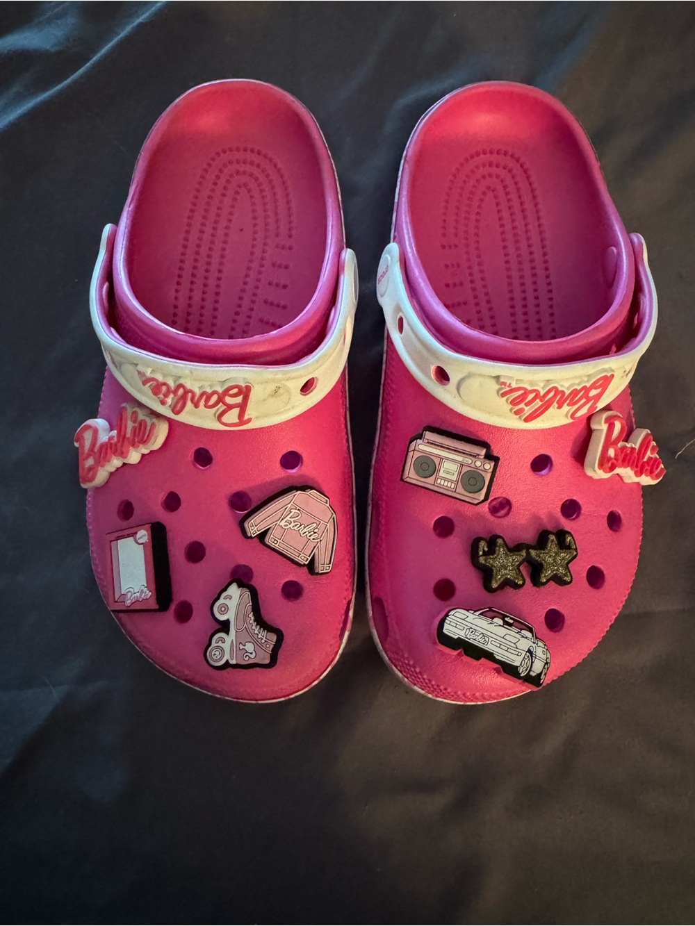 Barbie Pink Crocs Shoes with Charms